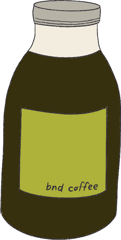 three bnd bottles; the middle one has a blank green label that reads: your custom sticker here!